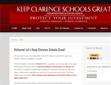 Tablet Screenshot of keepclarenceschoolsgreat.com